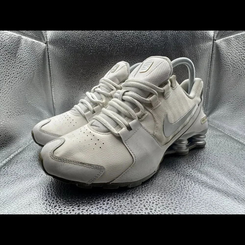 RARE 🚀 Size 7Y Nike Shox Avenue (GS) Shoes White Silver 848112-100 Youth‎ - Picture 6 of 11